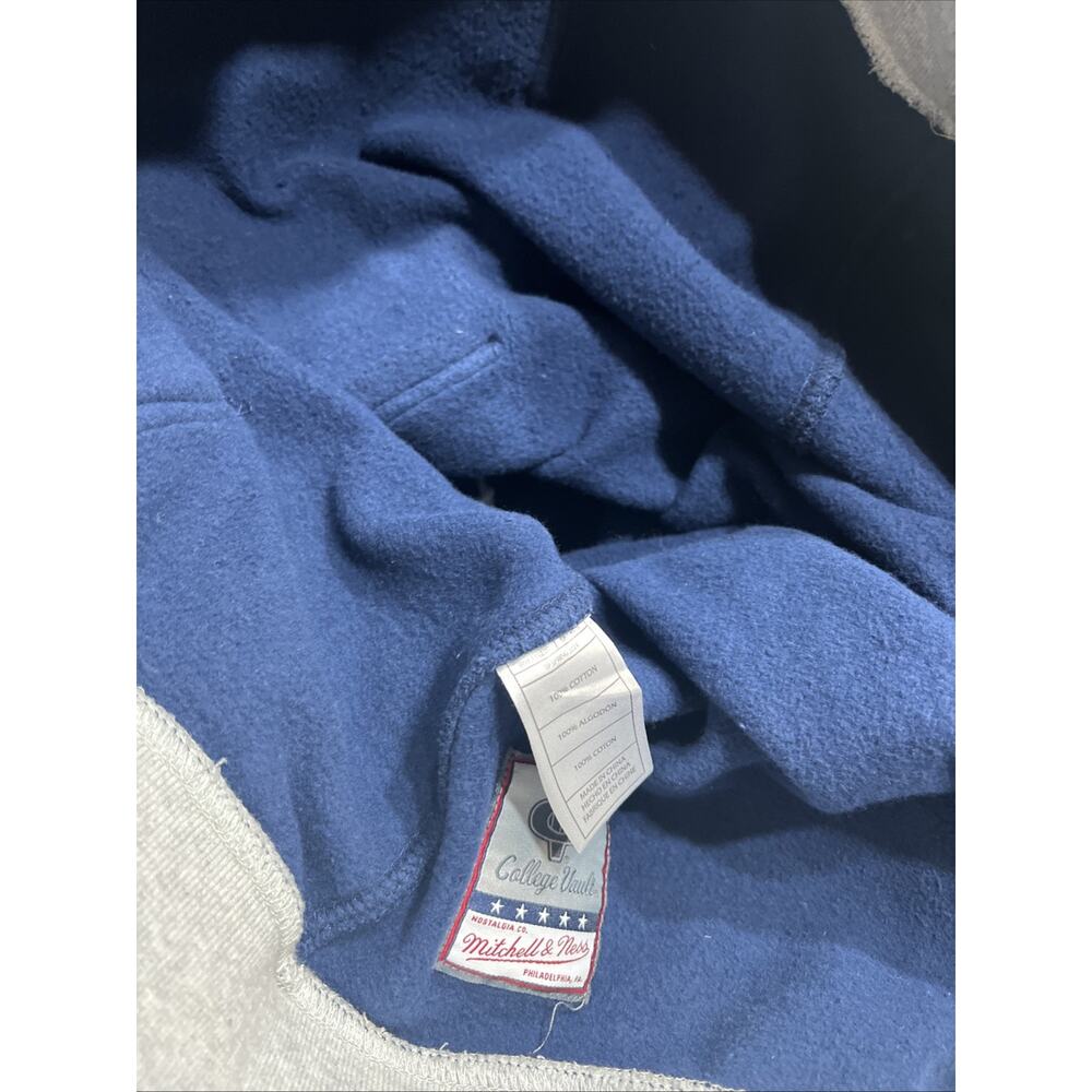 Mitchell & Ness Michigan Wolverines Navy Arched Fleece Pullover Hoodie Size XL - Picture 13 of 16